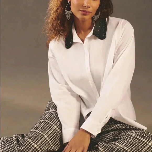 Anthropologie | Maeye Collared Blouse - Picture 4 of 15